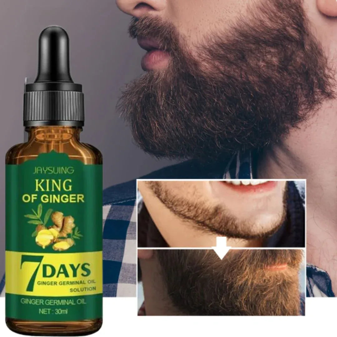 🔥King of Ginger🔥Fortalece y Estimula el Crecimiento Natural de tu Pelo y Barba. X 2 Unds.