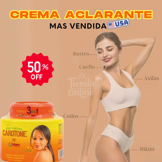 🔥 Crema Carotone 3 en 1 🔥- Aclara, Hidrata y Proteje - 135 ML Original ®️