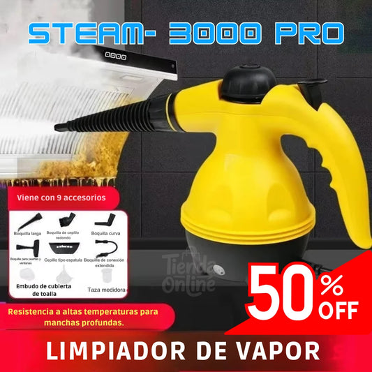 🔥STEAM - 3000 PRO🔥 ¡Limpia, Desororiza y Desinfecta Como Profesional Con El poder del vapor!