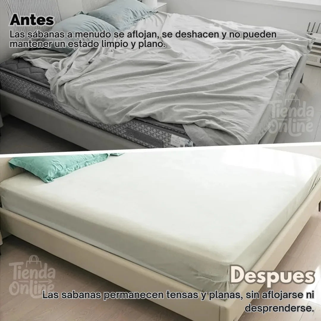 🔥 Sujetadores de Sábanas x 4 unds. 🔥 Duerme tranquilo sin destender tu cama 😴 🛌🏻