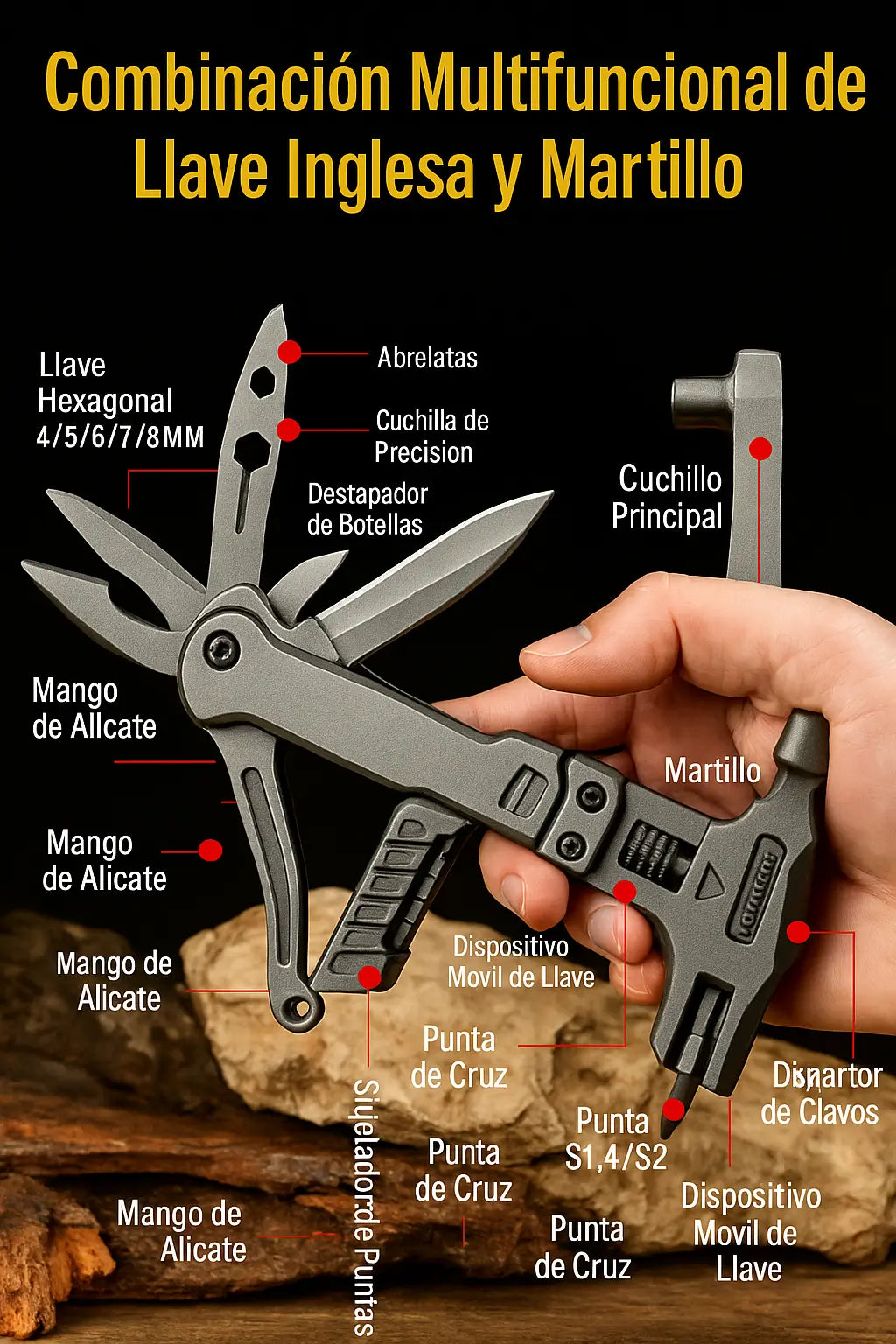 Super Martillo Multiproposito 15 en 1