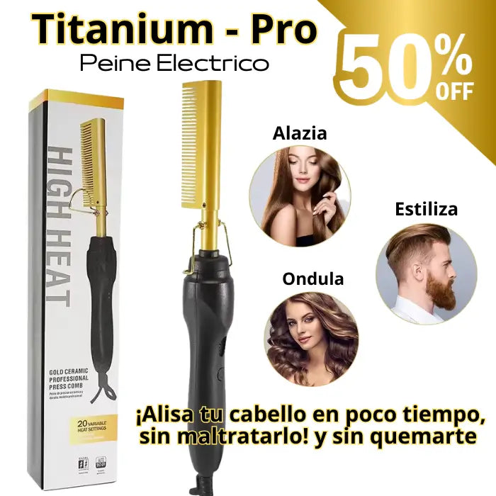 Titanium PRO - ¡Cabello Liso, Brillante y Sin Esfuerzo en Minutos!